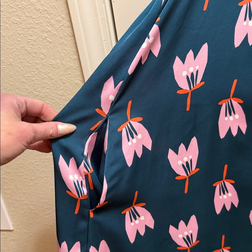 NWOT Karlie Poopies Silk Mini Dress - Picture 3 of 4